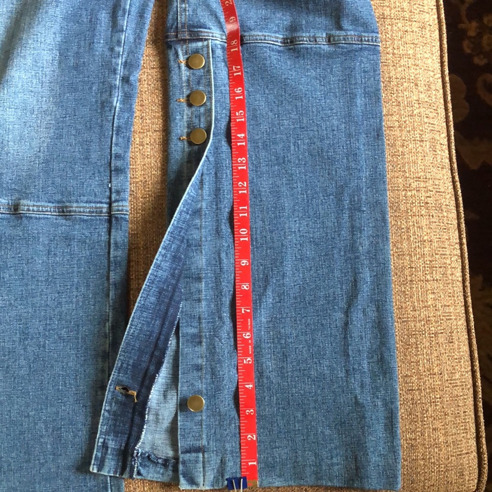 Blue Wide Leg Jeans - Picture 9 of 10